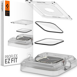 Spigen ProFlex EZ FIT,Гибридное стекло для Apple Watch 7 / 8 45MM, Clear (2 sztuki)