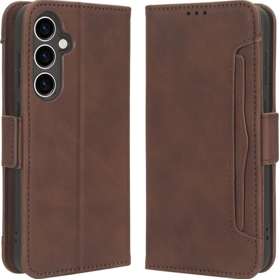 Откидной чехол для Samsung Galaxy S23 FE, Card Slot, коричневый