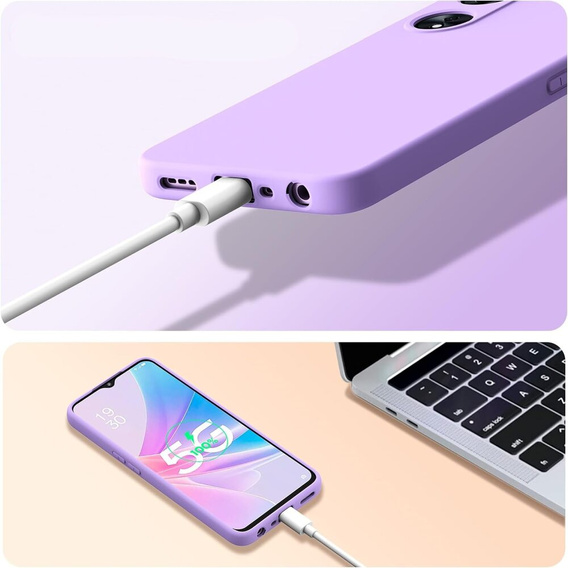 Чoхол до Oppo A38 4G / Oppo A18 4G, Silicone Lite, фіолетовий