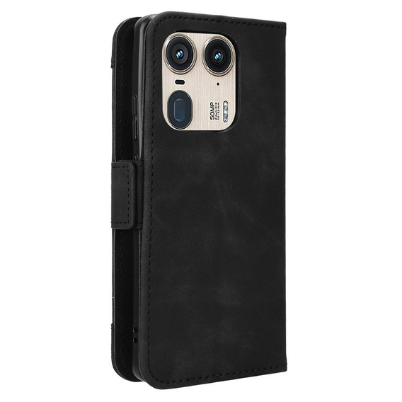 Футляр з клапаном для Motorola Edge 50 Ultra, Card Slot, чорний