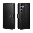 Откидной чехол для Samsung Galaxy S25 FE, Crazy Horse Wallet, чёрный