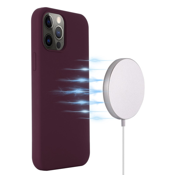 Чехол до iPhone 13 Pro, Silicone MagSafe, бордовый