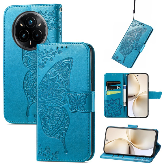 Чохол-книжка для Realme 14 Pro+ 5G, Butterfly, м'яти