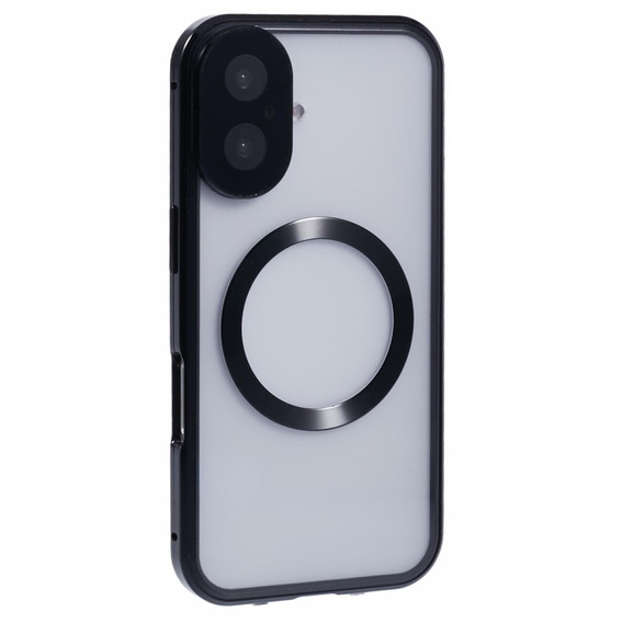 Магнітний чохол Dual Glass MagSafe для iPhone 16, чорний