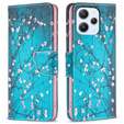 Откидной чехол для Xiaomi Redmi 12 4G, Wallet, Sakura, синий