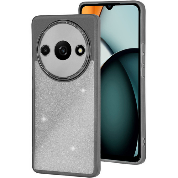 Чехол до Xiaomi Redmi A3, Glittery Powder, чёрный