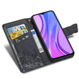 Чохол-книжка для Xiaomi Redmi 9, Butterfly, чорний