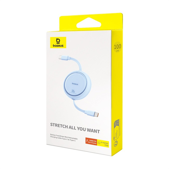 BASEUS Crystal Shine Type-C / Type-C 100W кабель 2M - Black