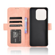 Футляр з клапаном для Xiaomi Redmi Note 14 4G, Card Slot, рожевий