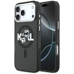 Чехол Karl Lagerfeld IML Glitter Karl & Choupette Sketch Logo MagSafe для iPhone 17 Pro Max