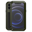 Чoхол Love Mei до iPhone 12 Mini, armored with glass, зелений