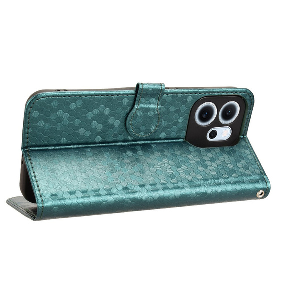 Чохол-накладка для Oppo Reno 14F, Wallet Rhombus, зелений