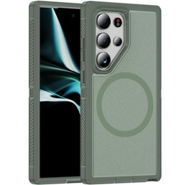 Чохол з рамкою для Samsung Galaxy S24 Ultra, для MagSafe, зелений