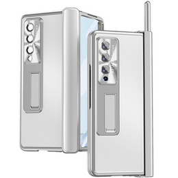 Чохол із склом для Samsung Galaxy Z Fold 4 5G, Premium Alloy, Silver