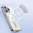 Чохол для iPhone 13 Pro Max, Electro MagSafe, сріблястий + Скло на екран