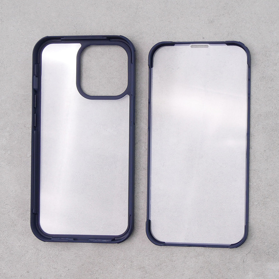 Чохол із загартованим склом та рамкою з TPU для iPhone 14 Pro Max, м'яти