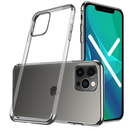 Etui ERBORD TPU Frame do iPhone 13 Pro Max  - Clear / Silver
