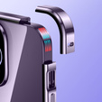 Чехол для iPhone 15, Magnetic Dual Glass, фиолетовый