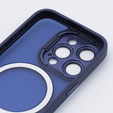 Чехол MagSafe для iPhone 15 Pro, Hybrid Matte Lens Pro, титаново-синий