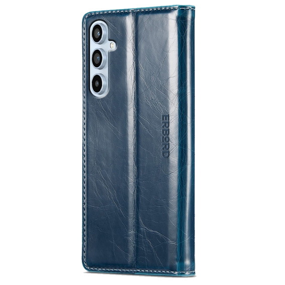 Откидной чехол для Samsung Galaxy A54, ERBORD Waxy Wallet, синий