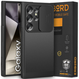 Чехол до Samsung Galaxy S24 Ultra, ERBORD MagProtect Slide Camera, чёрный