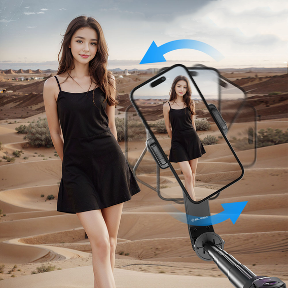 Селфі-палка Blavec Selfie Stick Aluminium Fusion P07 з MagSafe, світлодіодним підсвічуванням і пультом дистанційного керування