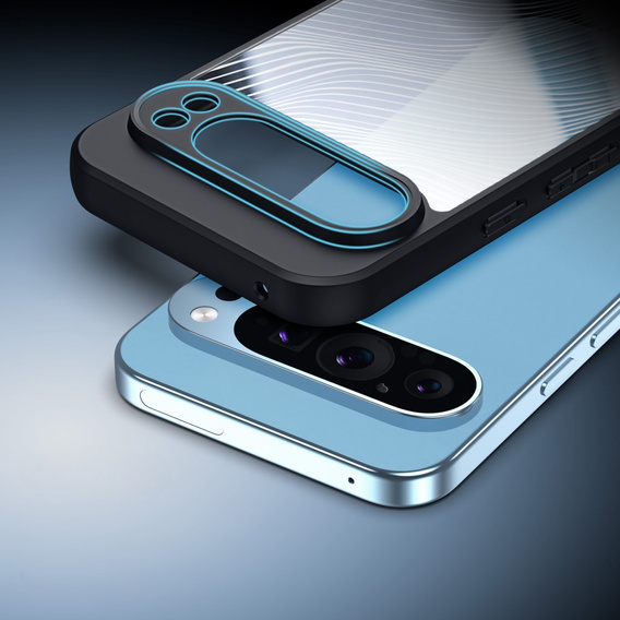 Чохол DuxDucis для Google Pixel 9 Pro XL, Aimo case, прозорий / чорний
