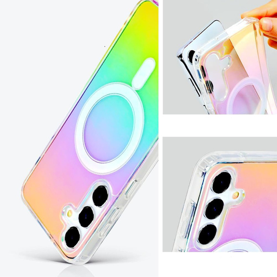 Чехол для Samsung Galaxy A16, гибридный чехол Fusion Hybrid, для MagSafe, разноцветный + стекло для экрана