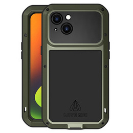 Чехол Love Mei до iPhone 14, armored with glass, зелёный