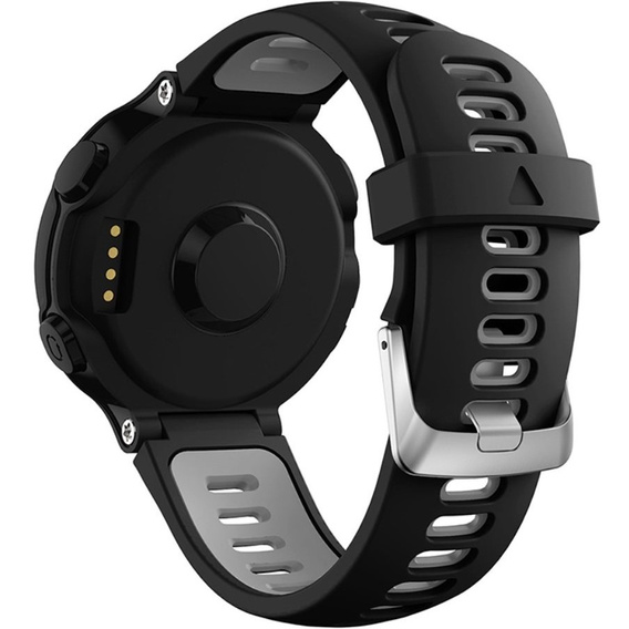 Силіконовий ремінець для Garmin Forerunner 22mm, Black/Grey