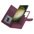 Чехол с откидной крышкой для Samsung Galaxy S23 Ultra, бумажник, для MagSafe, бордовый