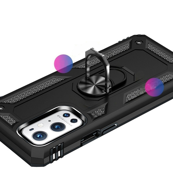 Бронированный Чехол до OnePlus 9 Pro, Nox Case Ring, чёрный
