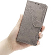 Откидной чехол для Samsung Galaxy M55 5G, Mandala, серый