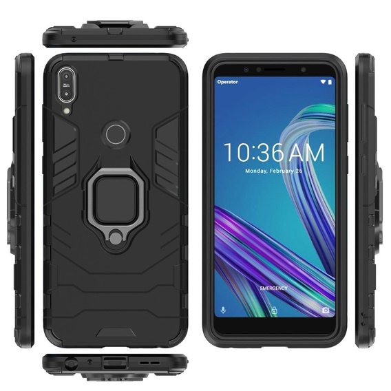 Чoхол до Asus ZenFone Max Pro M1 ZB602KL, Kickstand Ring, чорний