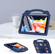 Детский чехол для iPad 10.2" 2021/2020/2019 (9/8/7 gen.) / Air 10.5" 2019 (3 gen.), Cute Patterns, с подставкой, темно-синий