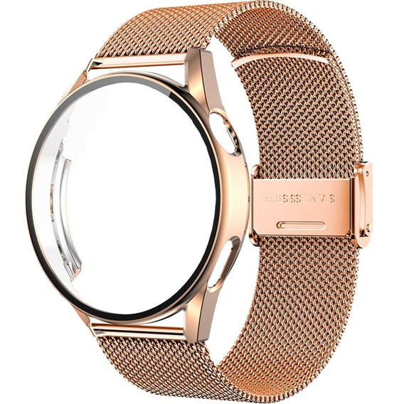 Металический браслет с чехлом для часов Huawei Watch GT 3 42mm, Rose Gold
