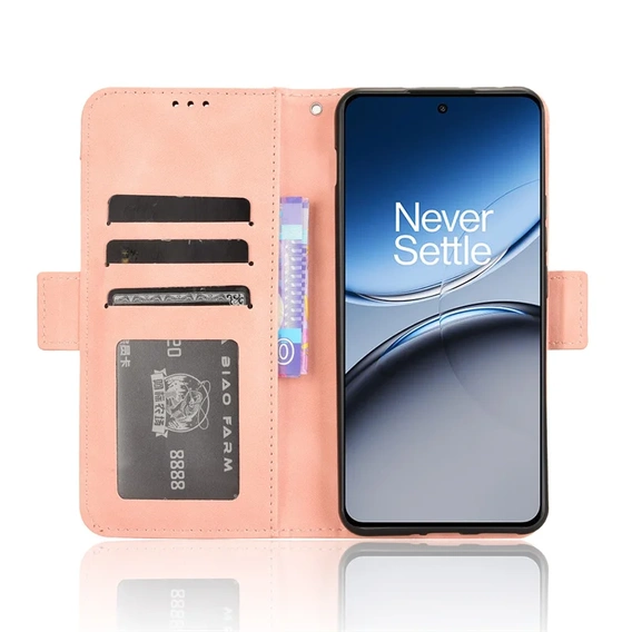Откидной чехол для OnePlus Nord 4, Card Slot, розовый