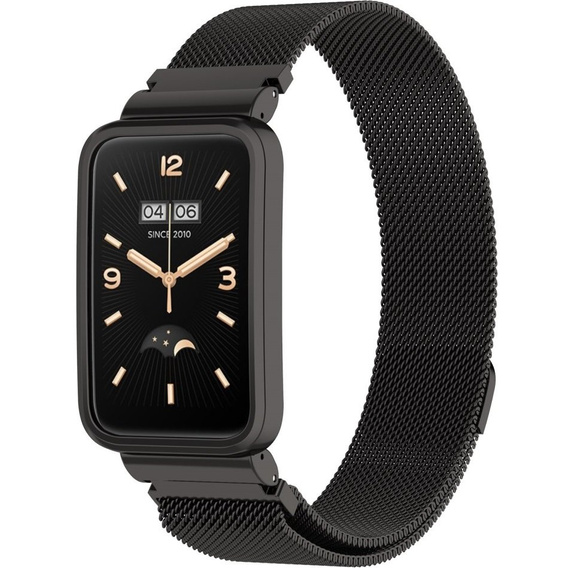 Металический браслет с чехлом для часов Xiaomi Mi Band 7 Pro, Black