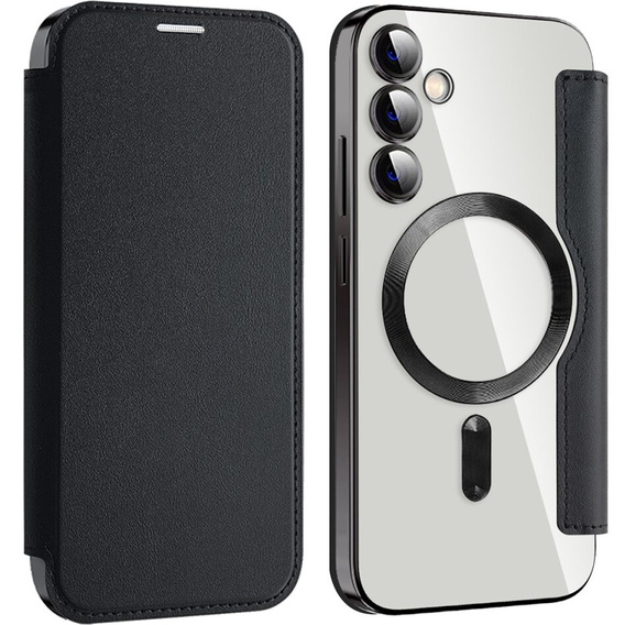 Откидной чехол для Samsung Galaxy S23 FE, RFID Wallet MagSafe CamShield, чёрный