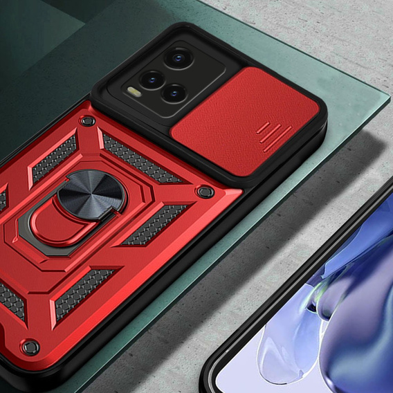 Чохол NOX Camera Slide Vivo Y21/Y21s/Y33s, CamShield Slide, червоний