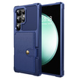 Чехол для Samsung Galaxy S24 Ultra Card Holder Kickstand, Card Holder Kickstand, синий