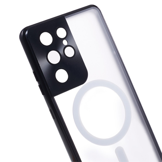 Магнітний чохол Dual Glass MagSafe для Samsung Galaxy S21 Ultra, чорний