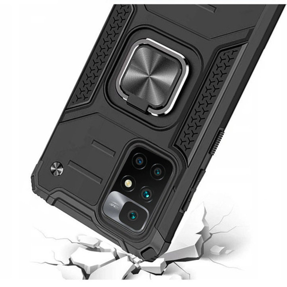 Чохол KickStand Ring до Xiaomi Redmi 10, Protective, Black