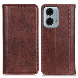 Флип-кейс для Motorola Moto G04 / G24 / G24 Power, Split Leather, коричневый