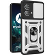 Чехол NOX Camera Slide Motorola Edge 40 Neo, CamShield Slide, серебро
