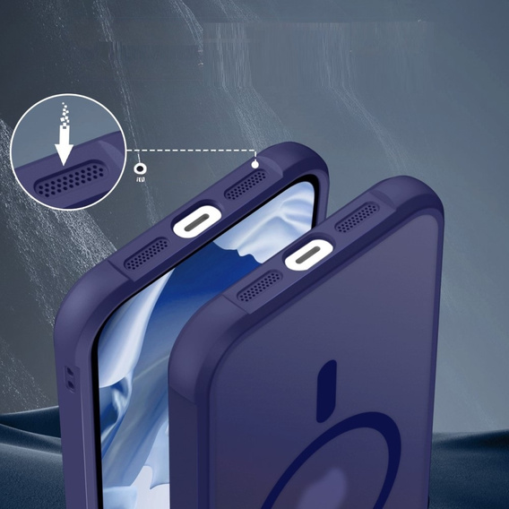 Магнітний чохол Magsafe для iPhone 15 Plus, м'яти