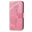 Чохол-книжка для Oppo Reno8 T, Butterfly, рожевий