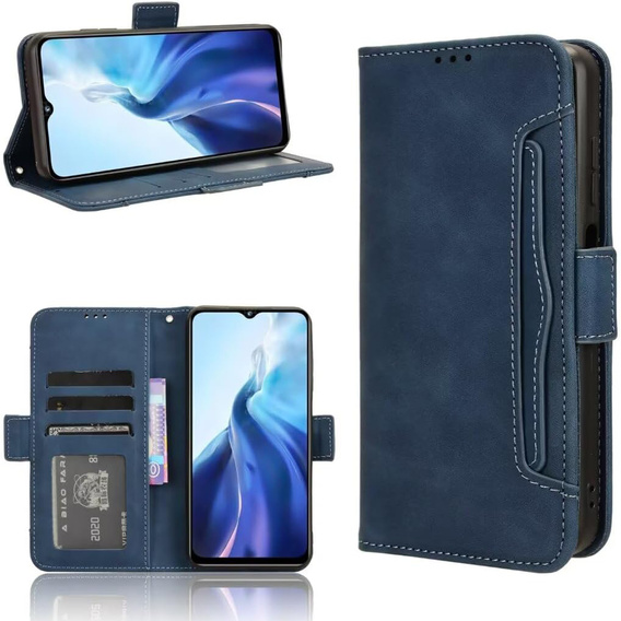 Футляр з клапаном для Realme Note 70T 4G, Card Slot, темно-синій