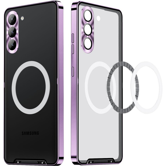 Защитный чехол для камеры Samsung Galaxy S23 FE, CamShield MagSafe, прозрачный / фиолетовый