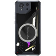 Чехол для ASUS ROG Phone 8 Pro, с магнитной пластиной, прозрачный / черный